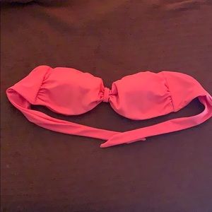 Victoria’s Secret Neon Coral Bandeau Bathing Top